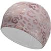 FJQWKLF Cuffia da nuoto, cuffia da nuoto leopardata in oro rosa, cuffie da bagno per capelli lunghi e corti