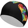 FJQWKLF Cuffia da nuoto unisex Proud Hearts per capelli corti e lunghi, da donna e da uomo, per piscina, nuoto e bagno