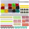 LatoYard Set di 330 esche morbide con scatola per attrezzatura da pesca a | 330pcs per la pesca morbida Lure Kit con 15 scomparti Box Bass