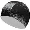FJQWKLF Cuffia da nuoto, cuffia da nuoto con glitter argento lucido, cuffie da bagno per capelli lunghi e corti