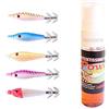 Pescasubito Kit 5 Mini Tataki Oppai 7Cm + Spray Pesca Calamari Calamaro Totanare