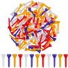 Toyvian 100 Pezzi Tee da Golf in Plastica 3,5cm, Resistenti | Allenamento e Campo Pratica, Leggeri in Sacca, Design Ergonomico, per Palline e Tappeto Colore Casuale