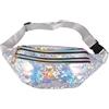 Generic Borsa alla Moda Impermeabile con Marsupio in PU con Paillettes Argento per Donna