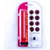 Toyvian Luce Raggi Bicicletta LED 16 Pattern Rosso, Avviso Laterale | PC Batteria Integrata e Sensore Manuale, per Bici Ibride, Guida Notturna 12 Ore