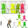 Générique Esche Rana Pesca Black-Bass Esca Rana Morbida Realistica Flessibile | Set di 5 esche morbide per nuotatori per pesca lago mare bar trota lucioperca salmone Crappie pesce gatto