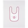 Prénatal Bavaglino interlock bimba bianco/rosa smile