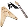 Nessuna marca Kit chitarra elettrica fai da te FV Flying V Style Basswood Maple ER-KIT-FV