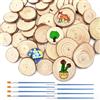 DAWRIS 50 pezzi di piccoli dischi di legno per lavori artigianali, dischi rotondi a forma di albero da 3-6 cm di diametro, dischi di legno con corteccia d'albero per lavori artigianali decorazioni