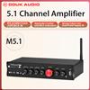 Douk Audio Amplificatore digitale a 5.1 canali Ricevitore HiFi Bluetooth 5.0 USB/COAX/OPT Amplificatore di potenza Home Theater con subwoofer LDAC