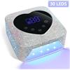 DianaBeauty Lampada per unghie UV ricaricabile a LED Luce UV senza fili da 72 W per unghie con strumenti per unghie per manicure e pedicure a forma di cuore con strass