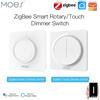 MOES Nuovo ZigBee Smart Rotary/Touch Light Dimmer Switch Vita intelligente/Tuya APP Il telecomando funziona con Alexa Google Voice Assistant EU