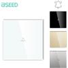 BSEED Touch Screen Interruttore campanello Indicatore retroilluminazione a LED Interruttori a parete Pannello in vetro Interruttore campanello per porta 86 * 86mm Miglioramento domestico
