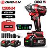 ONEVAN 21V Brushless Avvitatore Elettrico 1200 Nm Cordless Chiave Cacciavite Elettrico Strumento di Potere Per Makita 18V Batteria Spille