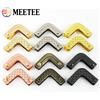 Meetee 5-50 pezzi protezione angolare fibbie in metallo per borsa protezione bordo clip chiusura borsa decorazione gancio borsa copertura angoli blocco finale