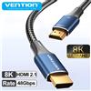 Vention Nuovo cavo HDMI 2.1 da 8K a 60 Hz Video 3D Cavo HDMI digitale HD da 48 Gbps certifizzato ad alta velocità per Samsung Sony Xiaomi TV Swictch