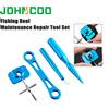 JOHNCOO Set di strumenti di riparazione fai-da-te Spinning Baitcasting Reel Parti Smontaggio Pin Remover Mulinello da pesca Kit di strumenti di manutenzione Attrezzatura da pesca