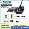 ANSIKI Stazione di saldatura OSS T12-X Plus Display digitale da 75 W Temperatura costante con kit di punte T12 per strumenti di riparazione di saldatura di precisione CPU