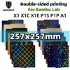 BEGRINT Piastra di stampa per Bambu Lab P2S X2D 257x257, lastra in acciaio per molle, PEI testurizzato A1 X1C P1S P1P X1E, piastra di stampa per stampante 3D Bamboo Lab