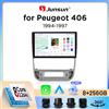 Junsun Autoradio Junsun Wireless CarPlay Android Auto per Peugeot 406 (8B/8E/8C) 1995-2004 con ventola di raffreddamento integrata, navigatore GPS Android, lettore multimediale, WiFi, DSP, RDS, BT, SWC,
