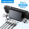 Vention Docking station USB C per Steam Deck HDMI 4K60Hz USB 3.2 10Gbps RJ45 SD e TF Dock per Switch Asus ROG LEGION Go iPhone HUB