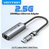 Vention 2.5G USB AC Ethernet Adattatore USB 3.0 Scheda di rete 2500Mbps 1000Mbps RJ45 Lan per MacBook iPad Laptop PC Windows Switch