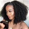OKVOKV Mezze parrucche ricci afro crespi Capelli umani Aggiornamento Wear & Go Mezza parrucca con coulisse Clip senza cuciture Ins Flip Over Parrucche per capelli ricci