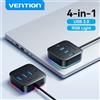 Vention USB A 3.0 HUB RGB Interruttore della luce USB C 3.2 Gen1 5Gbps Adattatore hub desktop per PC Accessori laptop USB Splitter Extender