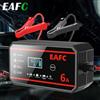 EAFC Caricabatteria intelligente portatile 6A/8A 12V automatico per batterie al piombo al litio LiFePO4 di mantenimento Caricatore per auto moto