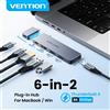 Vention HUB USB C plug-in 6 in 2 Thunderbolt 4 80 Gbps 8K per MacBook Pro Air HDMI 4K@60Hz Dock Station USB 3.0 per laptop Win