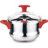 NONE Pentola a pressione HK-Line 4L, 6L, 8L, 10L e 12L in acciaio inossidabile con sistema di sicurezza e fondo antiurto