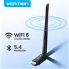 Vention Scheda di Rete Wireless Vention Wifi 6 AX900 USB, Adattatore Bluetooth 5.4 con Guadagno 5dBi, Ethernet Wifi 5G/2.4G per PC Portatile Windows 10/11