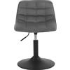 WOLTU 1PC Sgabello da bar regolabile in altezza in velluto/chenille 360 ° Sgabello da Cucina Girevole con Schienale per Casa e Bar