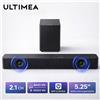 ULTIMEA Poseidon R3T 240W Soundbar 2.1ch con Subwoofer Wireless, BassMX e VoiceMX, Controllo App, Soundbar per Smart TV, HDMI