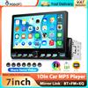 Podofo Autoradio 1Din MP5 con Schermo Touch da 7'', Mirror Link, Bluetooth, Lettore Multimediale, FM, EQ, SWC, Porta USB Type-C