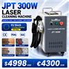 ACHI Pulitore laser da 300W JPT, macchina per la pulizia laser a impulsi per la rimozione di ruggine, olio, vernice, metallo, legno, graffiti da pareti, modellini di auto, pulizia 500W