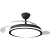 NARVI Ventilatore da soffitto NARVI nero, con RGB, 3 pale retrattili, motore DC da 30W, luce LED regolabile in intensità e colore. Con memoria, telecomando e app mobile. Rif. SEOUL 8935 BK