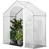 WOLTU 200x80x200cm Tenda Invernale per Pomodori con Porta e 2 Finestre, Serra Termica per Ortaggi, Piante Rampicanti e Giardino