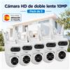 KERUI Telecamera IP WIFI Kerui 5K 10MP HD a Doppia Lente per Esterni, Compatibile con Tuya, Audio Bidirezionale, Telecamera di Sorveglianza CCTV per Sicurezza Domestica