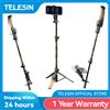 TELESIN Trekshot Bastone da Escursionismo e Selfie Stick in Fibra di Carbonio con Telecomando, Treppiede per Smartphone e Action Camera