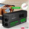 TATALIKEN Inverter a Onda Sinusoidale Pura da 6000W, da DC 12V a AC 220V 50Hz, 4 Prese Schuko EU, Display Digitale e Ventola con Termostato Automatico per Auto