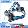 VASTFIRE Torcia Frontale Ricaricabile Impermeabile con 4 Modalità di Illuminazione, LED Bianco, Rosso, Verde, Viola e UV, Portatile per Riparazioni in Garage, Campeggio, Escursionismo, Pesca, Controllo Macchie