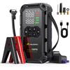Mudiro Avviatore di Emergenza 6000A con Compressore d'Aria 160PSI, per Tutti i Motori a Benzina e Diesel 8L, Display LCD, Porta USB, Luce LED