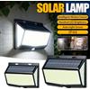 KDULIT Luci Solari da Esterno 458 LED, Lampada Solare da Parete Impermeabile con Sensore di Movimento Wireless, 3 Modalità per Giardino, Recinzione, Cortile, Terrazza, Garage