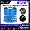 NONE Set di chiavi a bussola universali Podofo per candele di accensione, 6 pezzi, attacco da 3/8 di pollice, kit di attrezzi sottili per riparazione auto, 8-16 mm, set combinato di chiavi a bussola per la