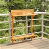 NONE Tavolo da esterno in legno massello di acacia 90x37 cm, robusto tavolo da bar per balcone, facile da pulire