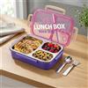 WORTHBUY Contenitore per Pranzo in Acciaio Inox 304 per Microonde, Scatola Bento a 2/3 Scomparti, Contenitori Ermetici per Alimenti per Adulti e Bambini, Scuola