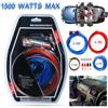 NONE Kit di Cablaggio per Altoparlanti Auto 1500W, Portafusibili, Cavo Metallico, Parti per Modifiche Veicoli, 8GA, Amplificatore Bassi