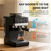 NONE Macchina da Caffè Espresso Intelligente con Macinacaffè Integrato, Ampio Schermo Touch, Sistema di Pre-Infusione, 360 ° Lancia a vapore girevole e funzione per caffè freddo
