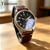 tandorio Orologio da Uomo Tandorio 20ATM, Nuovo Modello 39mm in Titanio/Acciaio Inox, Vetro Zaffiro, Movimento al Quarzo VH31 con Secondi Continui, Stile Retrò, Luminoso