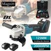 Magnitt Smerigliatrice Angolare Elettrica Brushless 125MM a Velocità Variabile, Utensile da Taglio Senza Fili M14 per Lavorazione del Legno, Compatibile con Batteria Makita 18V
